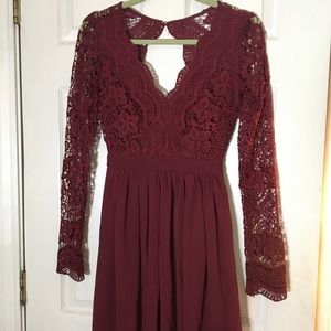 Lulu’s Lace Floor Length Gown